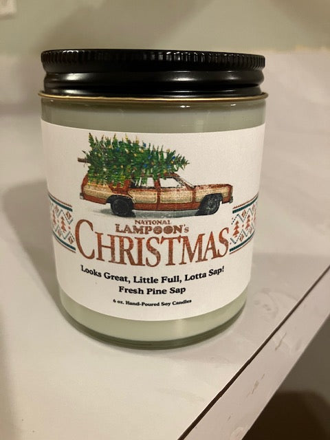 Official National Lampoon's Christmas Vacation "Pine Tree Sap" scented candle!